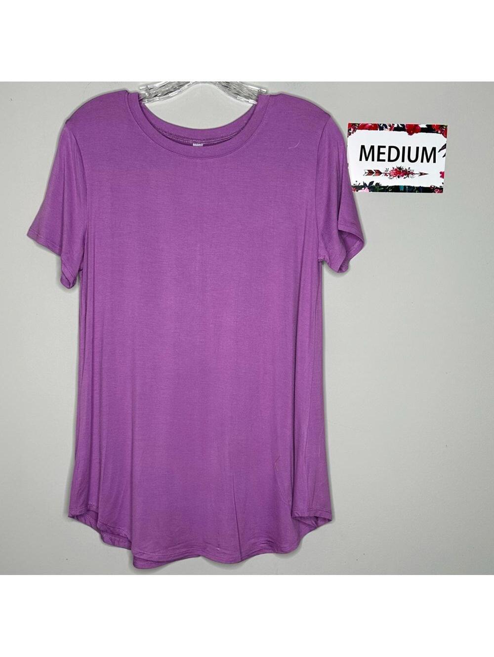 Zenana Premium M basic Tee shirt dark mauve purple Medium